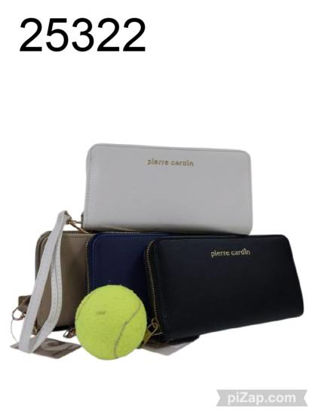 Imagen de BILLETERA "PIERRE CARDIN" HERRAJES DORADOS BLANC/NEGRO/BIEGE/AZUL 9.25